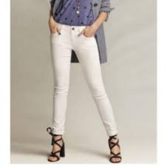 Cabi 5088 Jeans Womens 6 Slimmie Skinny White Stretch Denim (29x29) - Picture 1 of 10